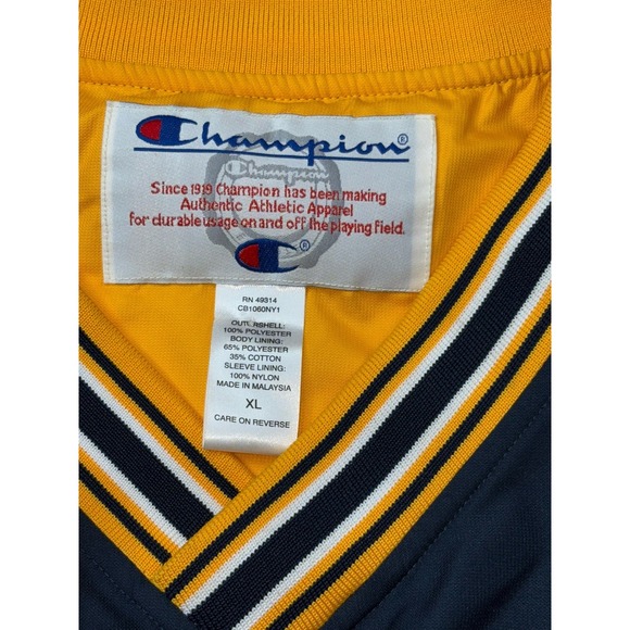 Champion US Navy Mens XL Blue Yellow Windbreaker Pullover Jacket Size - Picture 4 of 12